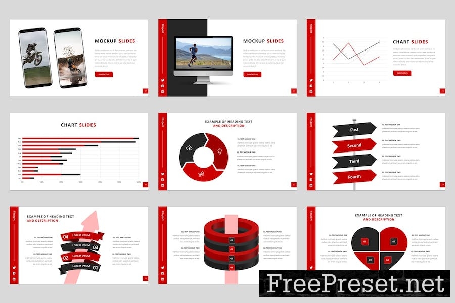 Fitsport Gym Fitness & Sports Presntation Template X9P4XH2