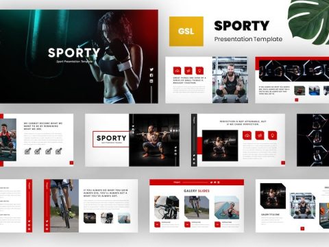 Fitsport Gym Fitness & Sports Presntation Template X9P4XH2