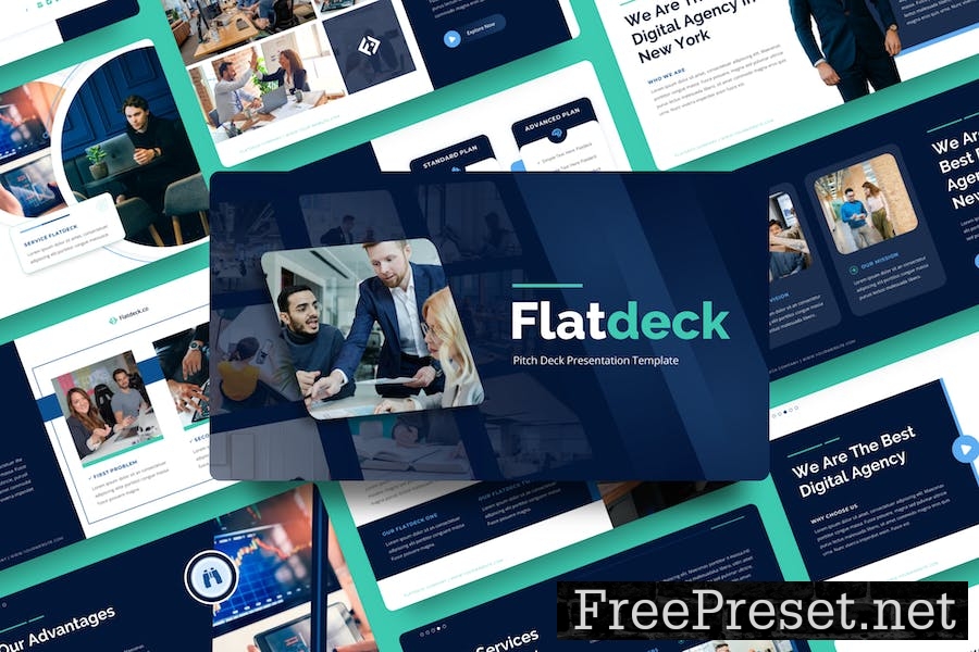 Flatdeck - Pitch Deck Google Slide Template