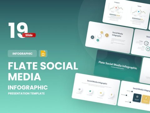 Flate Social Media Google Slides Template M3QYAWQ