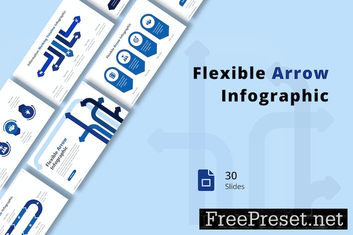 Flexible Arrow Infographic Template Google Slides