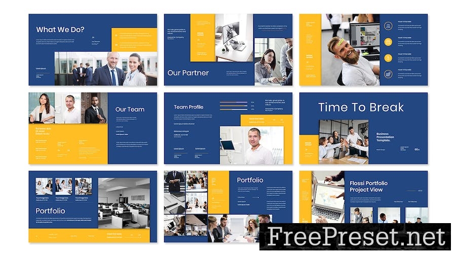 Flossi Business Presentation Google Slide Template LQ6FPCM