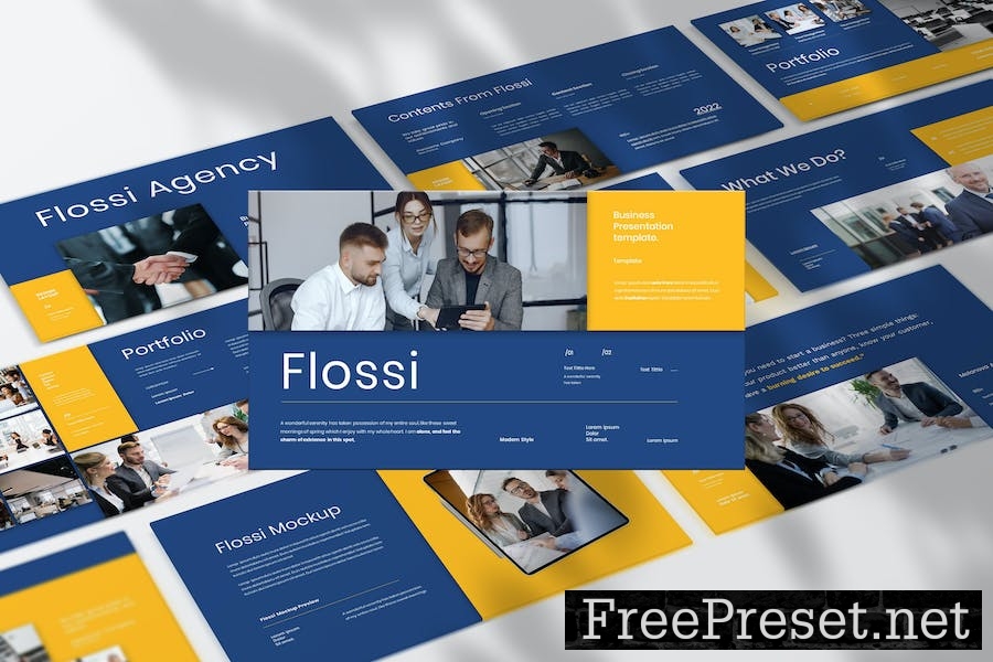 Flossi Business Presentation Google Slide Template LQ6FPCM