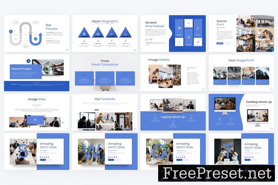 Fluence Blue Modern Business Google Slides Q7ERCLU