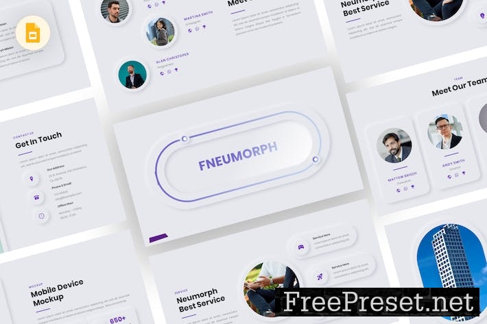 Fneumorph - Neumorph Google Slides Template BW3DJMS