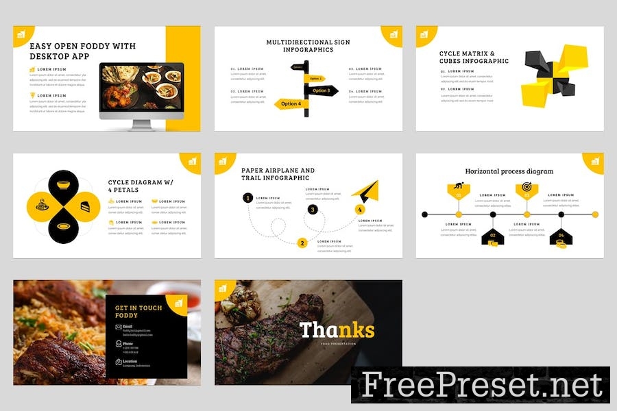 Foddy - Food & Culinary Google Slides Template QNUSE79