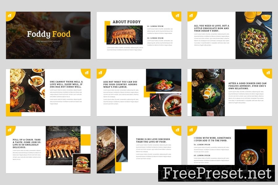 Foddy - Food & Culinary Google Slides Template QNUSE79