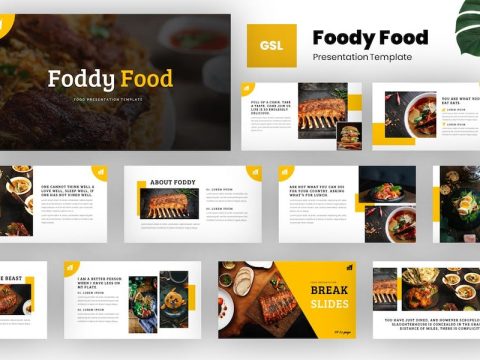 Foddy - Food & Culinary Google Slides Template QNUSE79