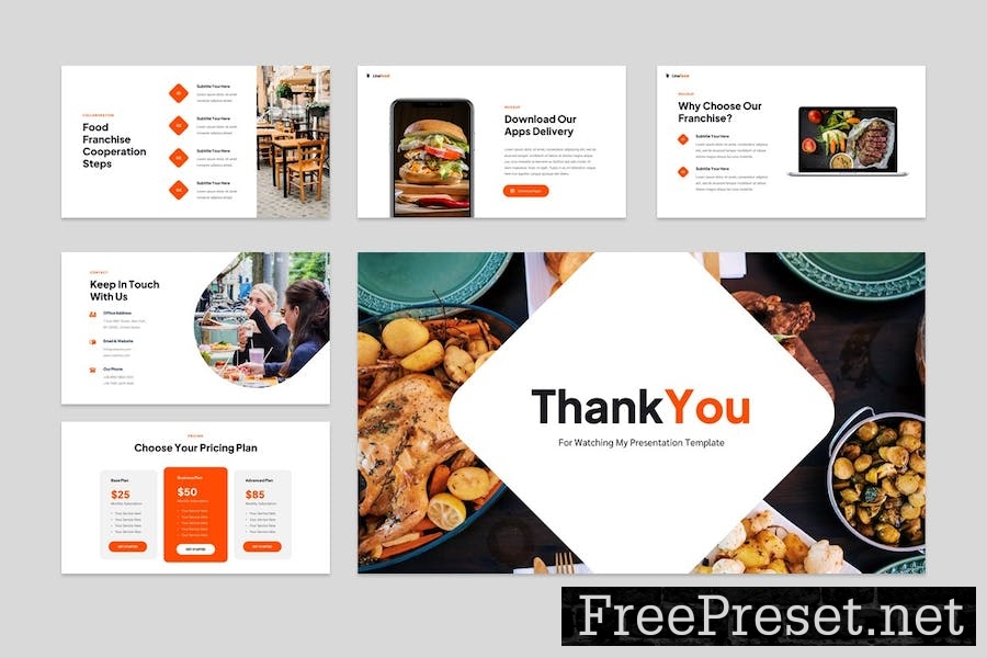 Food Franchise & Restaurant Google Slides MBSMJEZ