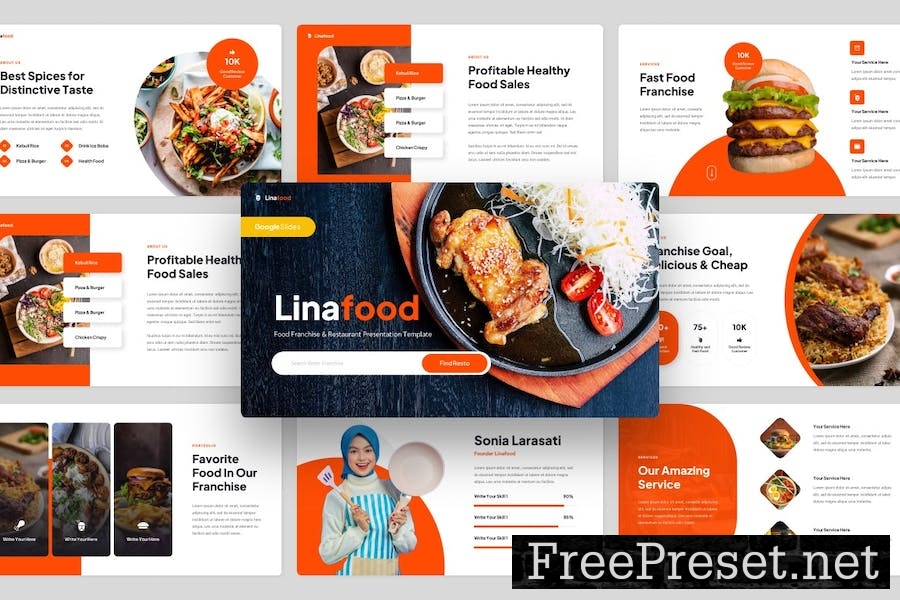 Food Franchise & Restaurant Google Slides MBSMJEZ