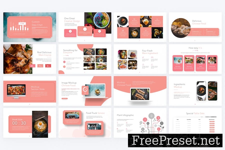 Foodelic Pink Professional Food Google Slides UZ9BX48