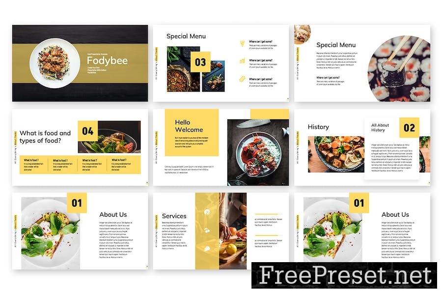 Foodybee - Google Slides Template QA29AR5