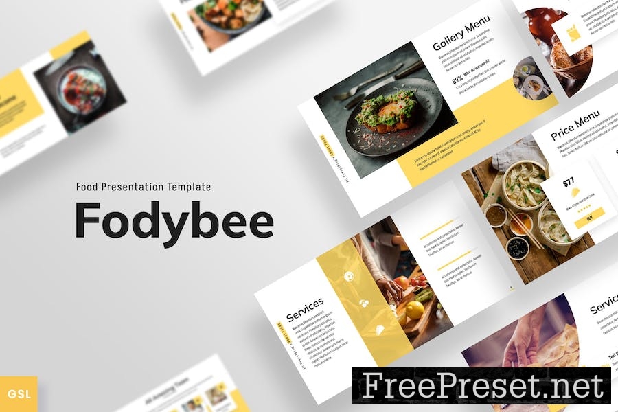 Foodybee - Google Slides Template QA29AR5