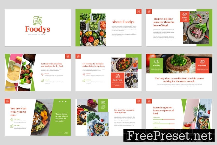 Foodys - Food Google Slides Template B4YRSH5