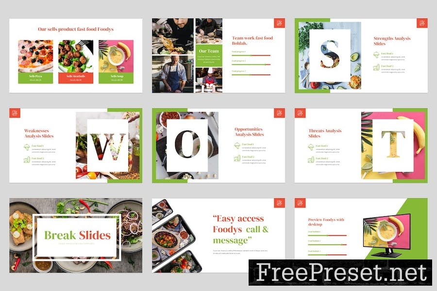 Foodys - Food Google Slides Template B4YRSH5