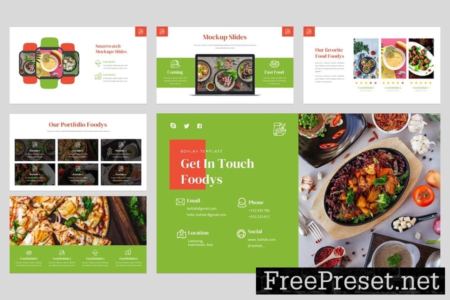 Foodys - Food Google Slides Template B4YRSH5