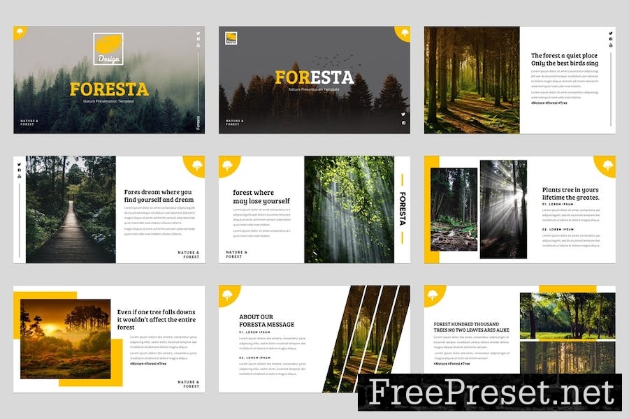 Foresta - Nature Google Slides Template MY8WL86