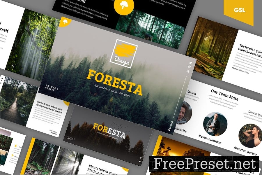 Foresta - Nature Google Slides Template MY8WL86