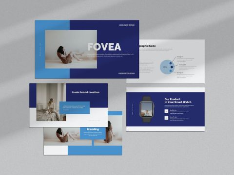 Fovea : Creative Blue Google Slides Template RU2QPFY