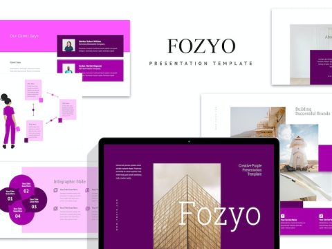 Fozyo : Creative Purple Google Slides Template 7QJMZK4