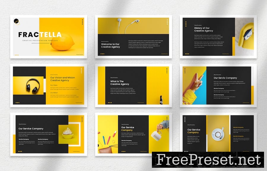 Fractela Creative & Business Googleslides Template GYNY99B