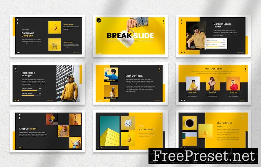 Fractela Creative & Business Googleslides Template GYNY99B