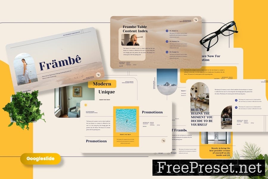 Frambe - Creative Brands Googleslide Template M4Q2B33