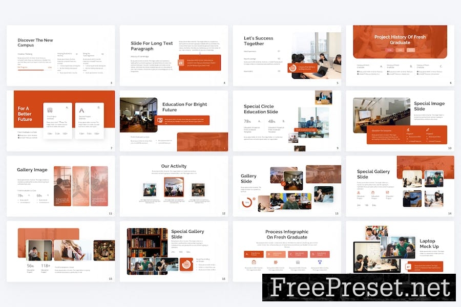 FreshGraduate Orange Modern Education GoogleSlides RPMLR7L