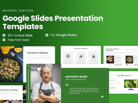 FROODIEST - Food & Culinary Google Slides Template AD9URFA