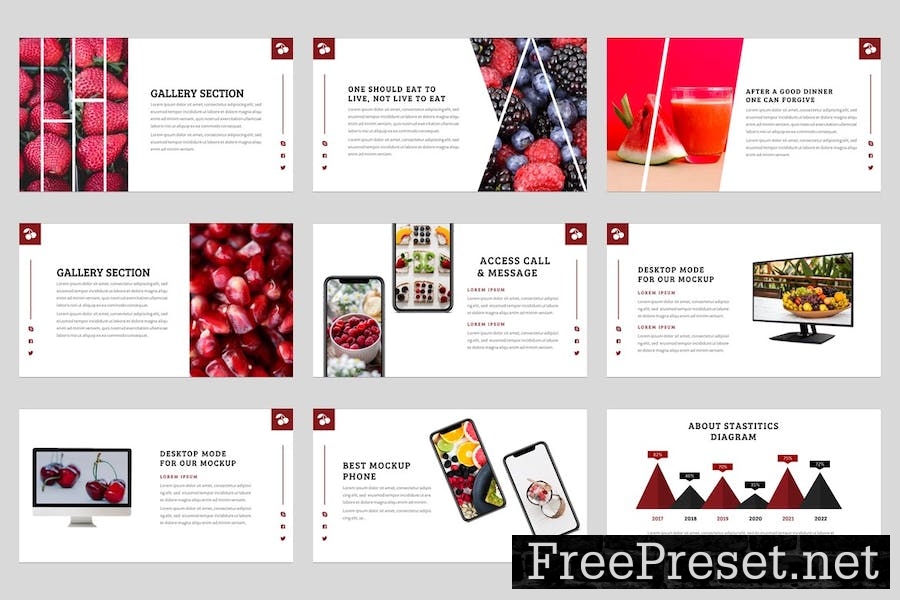 Fruisai - Fresh Fruit Google Slides Template 9FVHMSH