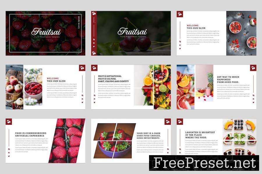 Fruisai - Fresh Fruit Google Slides Template 9FVHMSH