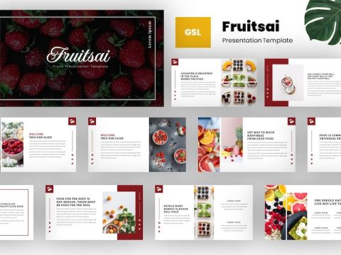 Fruisai - Fresh Fruit Google Slides Template 9FVHMSH