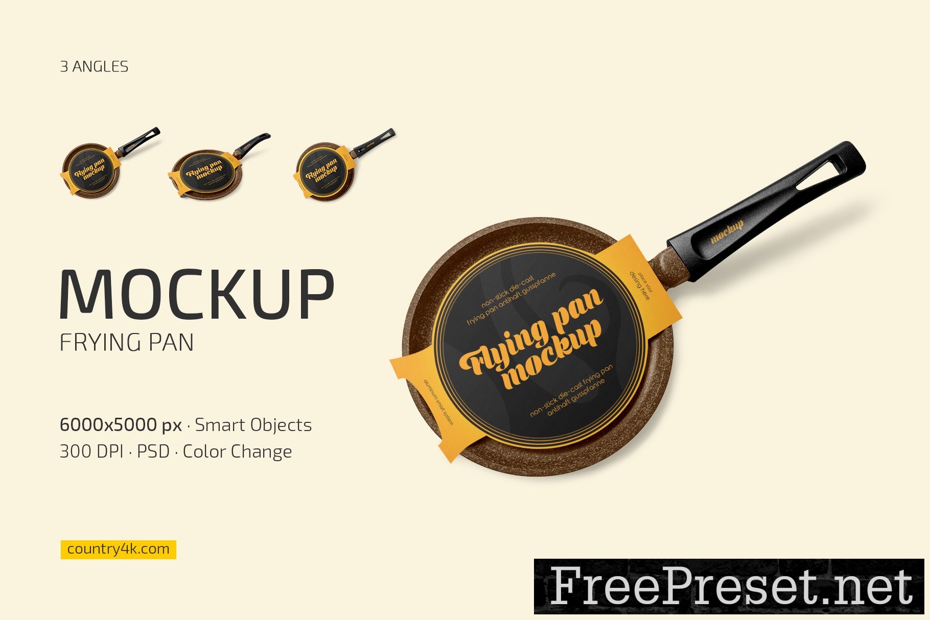 Frying Pan Mockup Set 10271235