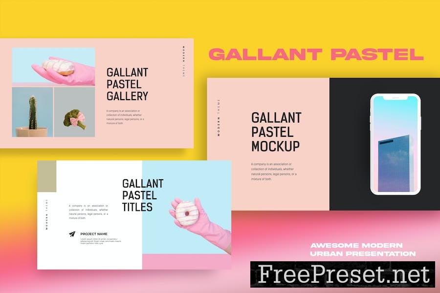 Gallant Pastel Lookbook Google Slides NTX3A4D