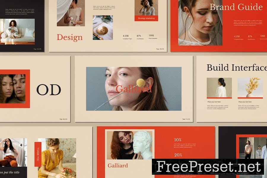 Galliard Brand Google Slides Presentation Template QRAU2XS