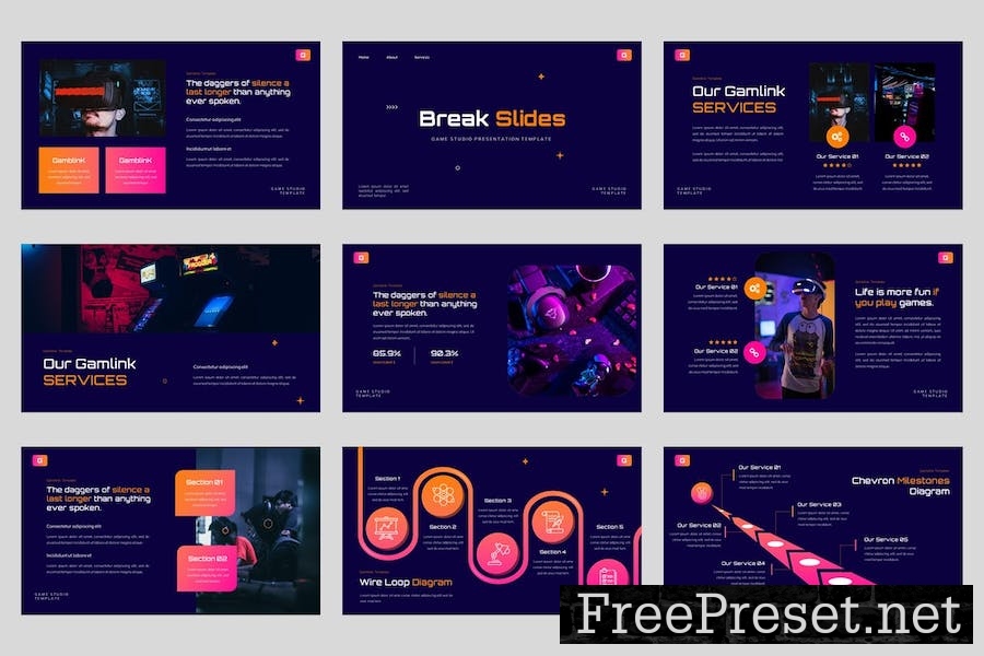 GameBlink - Game Studio Powerpoint Template DFJ8FY8