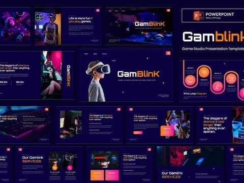 GameBlink - Game Studio Powerpoint Template DFJ8FY8