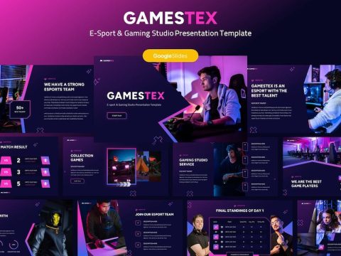 Gamestex - Esport & Gaming Google Slides GRRJPWL