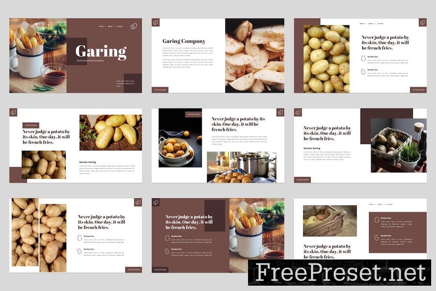 Garing - Potato Google Slides Template J443JGD