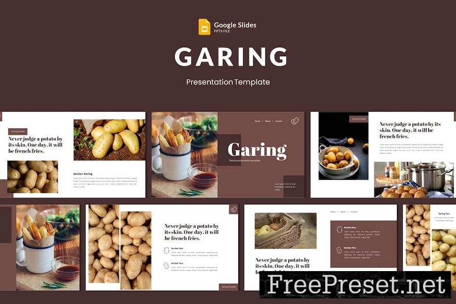 Garing - Potato Google Slides Template J443JGD