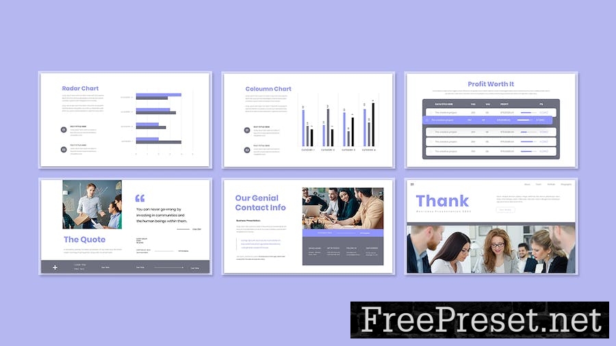 Genial Business Presentation Google Slide Template EQ6BLK5