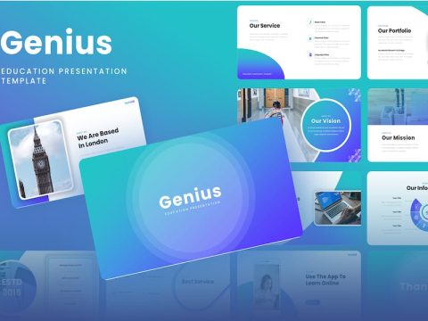 Genius - Education Google Slides Template T8SWDJB