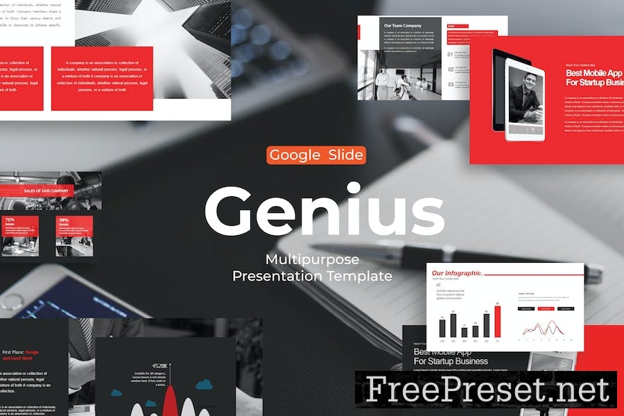 Genius - Google Slide Template JEVD7DF