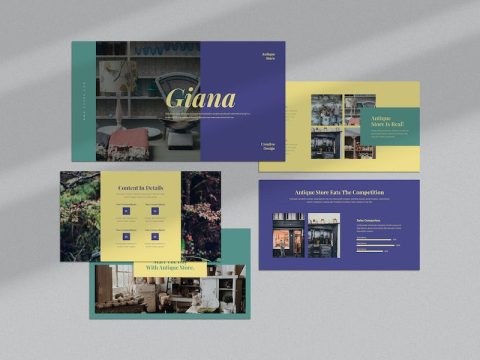 Giana : Antique Store Google Slides Template 7PHC4FH