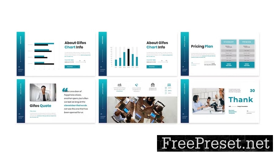 Gifos Business Presentation Google Slide Template PXRHC36