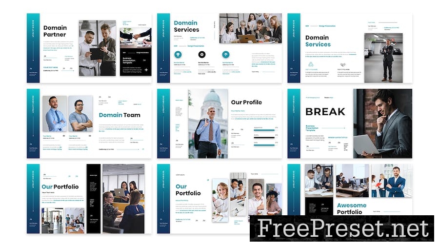 Gifos Business Presentation Google Slide Template PXRHC36