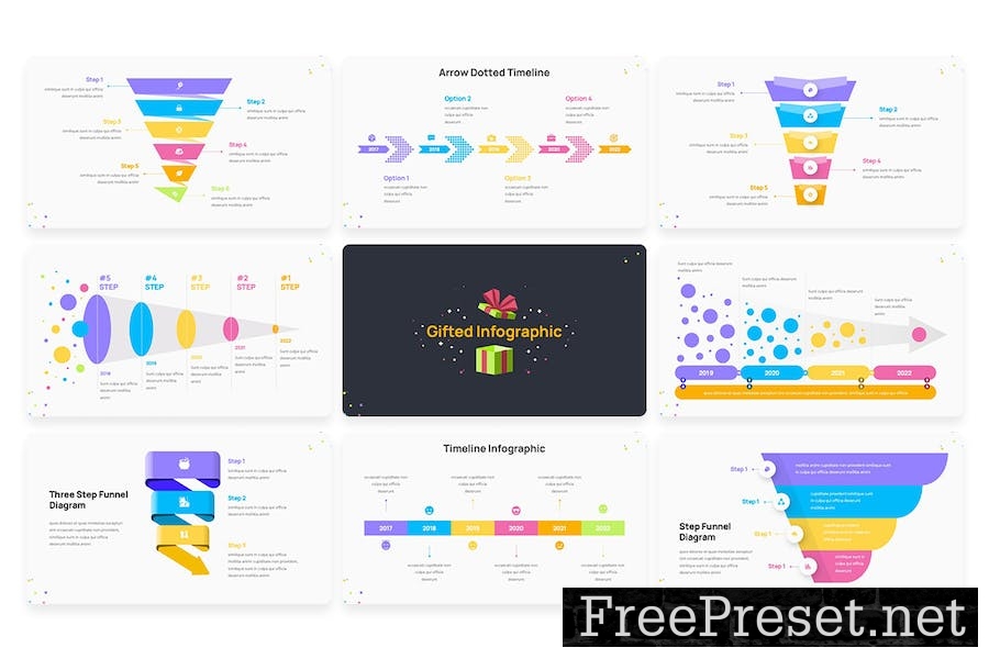 Gifted Infographic Google Slide Template AS5U3BS