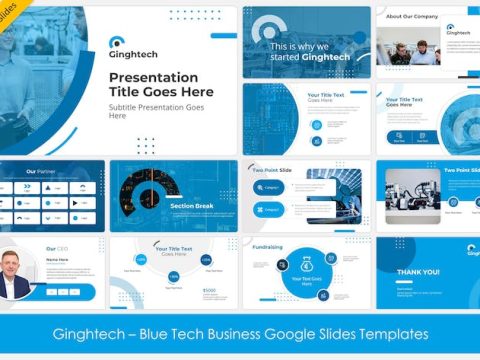 Ginghtech - Blue Tech Business Google Slides 3E97KQA