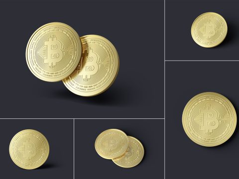 Gold Coin / Cryptocurrency Mockups 10274831