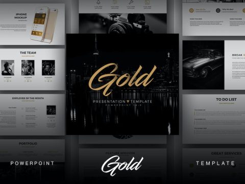 Gold Powerpoint Template 58YRPX2